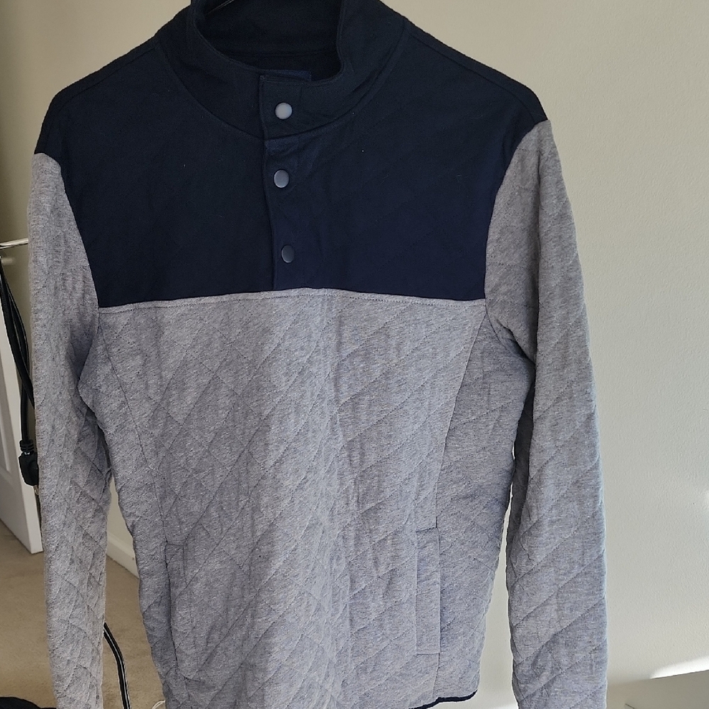 Men's Two-Tone Quilted Sweater